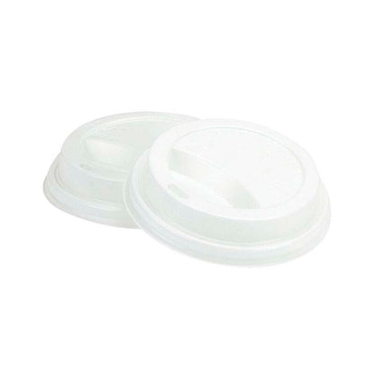 Låg t/kaffebæger, udvendig diameter: 80 mm, PS, hvid, 8 oz high, karton a 1000 stk, Fødevaregodkendt