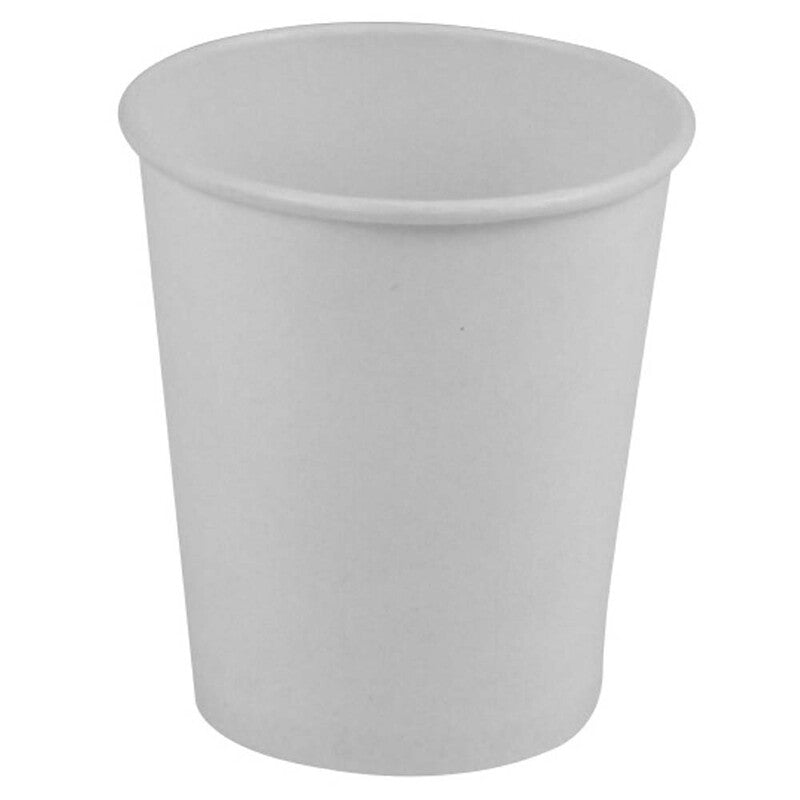 Kaffebæger, Papir + PE, hvid, 8oz/240ml, karton a 1000 stk, palle 42 kartoner, Single wall, Fødevaregodkendt