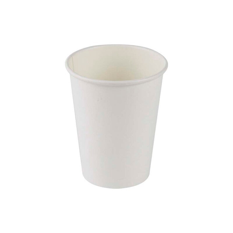 Kaffebæger, Papir + PE, hvid, 12oz/340ml, karton a 1000 stk, palle 8 kartoner, Single wall, Fødevaregodkendt
