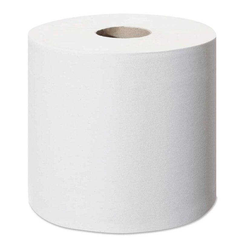 Toiletpapir Jumbo, Tork, Advanced, Smart One Mini T9, 2 lag, hvid x 111.60m, kasse a 12 ruller, FSC Mix Credit