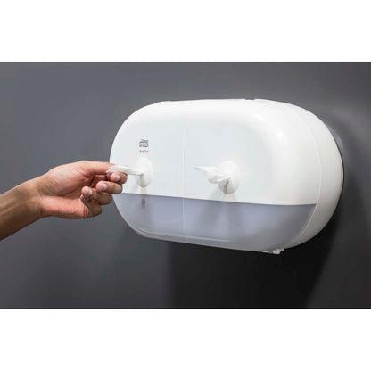 Toiletpapir Jumbo, Tork, Advanced, Smart One Mini T9, 2 lag, hvid x 111.60m, kasse a 12 ruller, FSC Mix Credit