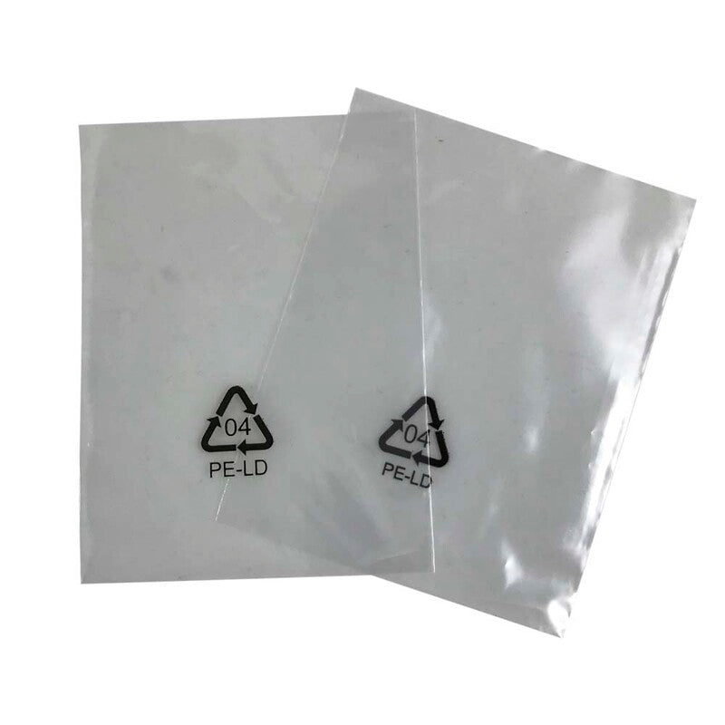 Plastikpose, 50 µm, 100 x 200 mm, LD-PE, transparent, 1 colour - LDPE04, karton a 5000 stk