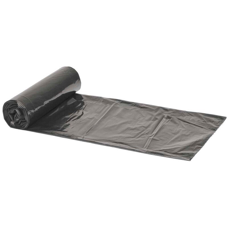 Affaldsposer, 15 µm, 500 x 650 mm, LD-PE, mørkegrå, 30 l, rulle á 24 stk., 32 ruller