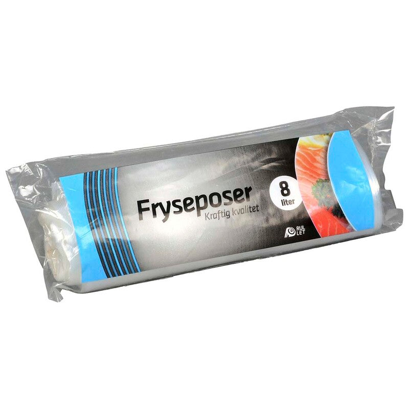 Fryseposer, 32 µm, 250 x 500 mm, LD-PE, transparent, 8 l, rulle a 450 stk, Fødevaregodkendt