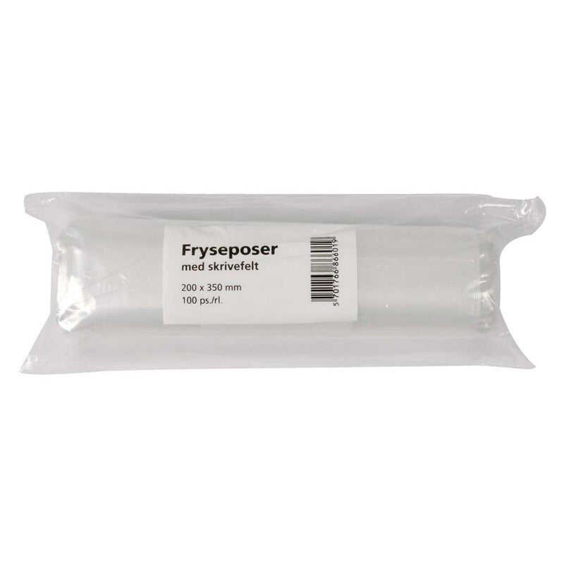 Fryseposer, 32 µm, 200 x 350 mm, LD-PE, transparent, 3 l, rulle a 1000 stk, Fødevaregodkendt