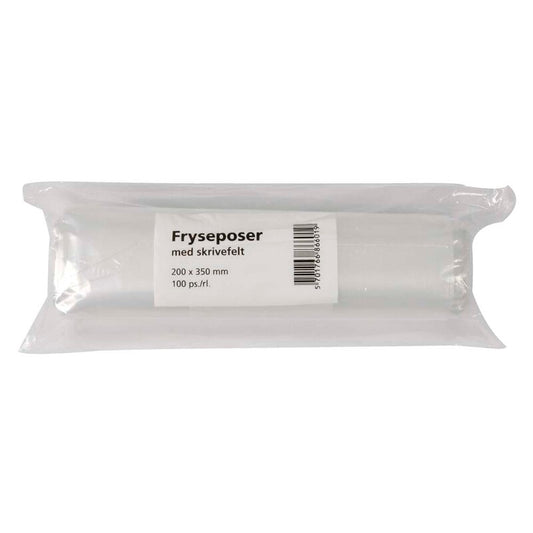 Fryseposer, 32 µm, 200 x 350 mm, LD-PE, transparent, 3 l, rulle a 1000 stk, Fødevaregodkendt