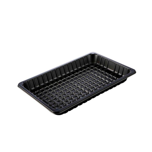 Plastbakke, Færch, P 2333-1S, 1-rums, Rektangulær, 1880 ml, 219x333x35mm, PP, sort, karton a 180 stk