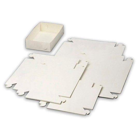 Kageæske, 150x150x45mm, Pap, hvid, Nr. 1, pakke a 500 stk