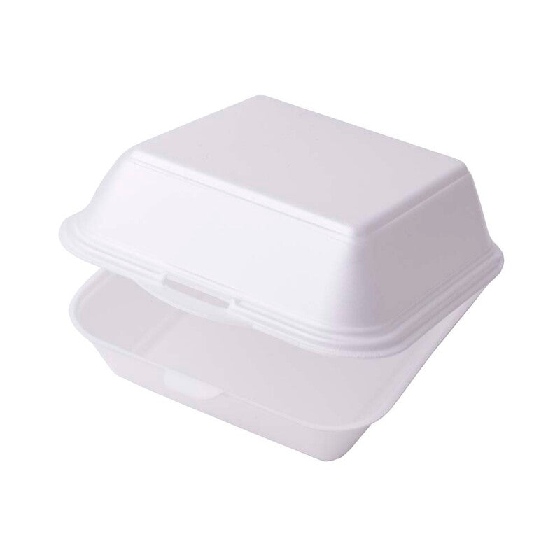 Burgeræske, XXL, 205x205x110mm, Extruded Polystyrene (XPS), hvid, pakke a 200 stk