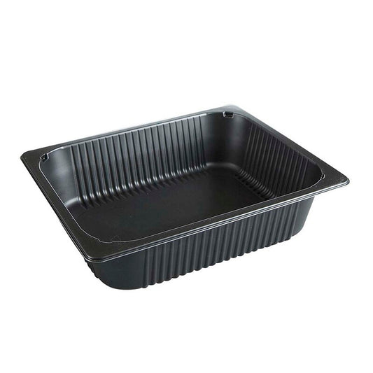 Plastbakke, Færch, P 2325-80T, 1-rums, Rektangulær, 4895 ml, 268x327x80mm, PP, sort, karton a 92 stk