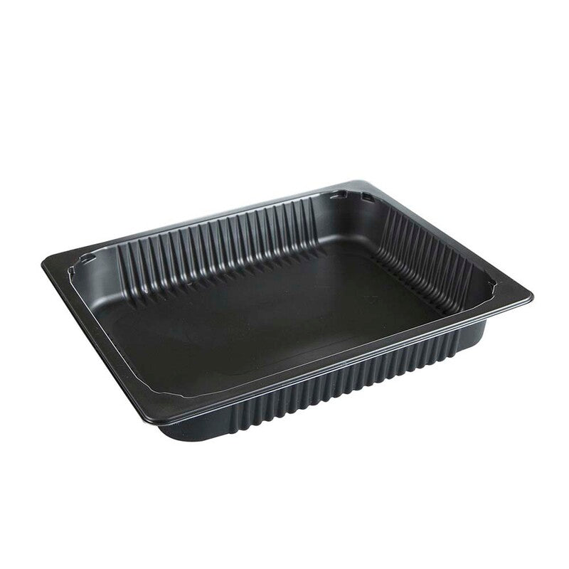 Plastbakke, Færch, P 2325-50T, 1-rums, Rektangulær, 3170 ml, 268x327x50mm, PP, sort, karton a 100 stk