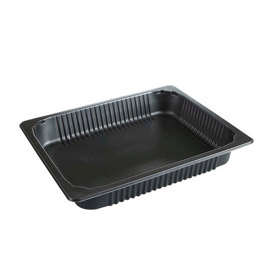 Plastbakke, Færch, P 2325-50T, 1-rums, Rektangulær, 3170 ml, 268x327x50mm, PP, sort, karton a 100 stk