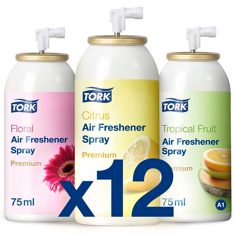 Luftfrisker, Tork, A1, mixed fragrance, 75 ml, pakke a 12 stk