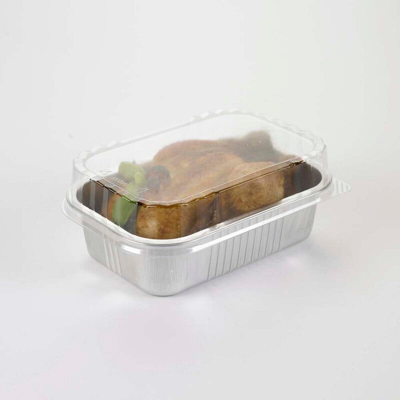 Låg t/foliebakke, Plus Pack, Rektangulær, 227x157x41mm, PET, transparent, pakke a 500 stk