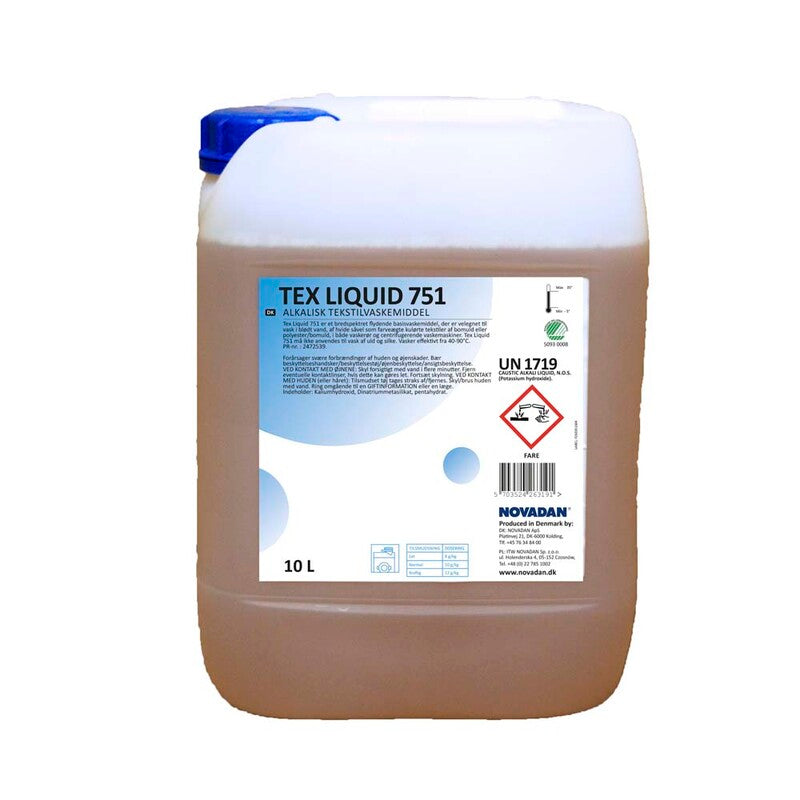 Flydende vaskemiddel, Novadan, TEX LIQUID 751, 10 l