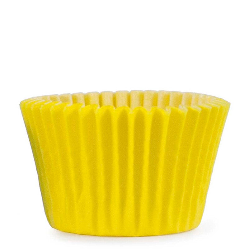 Muffin form, Rund, højde 50 mm, indvendig diameter 35.0 mm, Pergamentpapir, gul, pakke a 1000 stk, Fødevaregodkendt