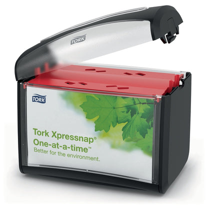Servietdispenser, Tork, N4, Black/Clear, sort