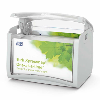 Servietdispenser, Tork, N4, Gray/Clear, grå/transparent
