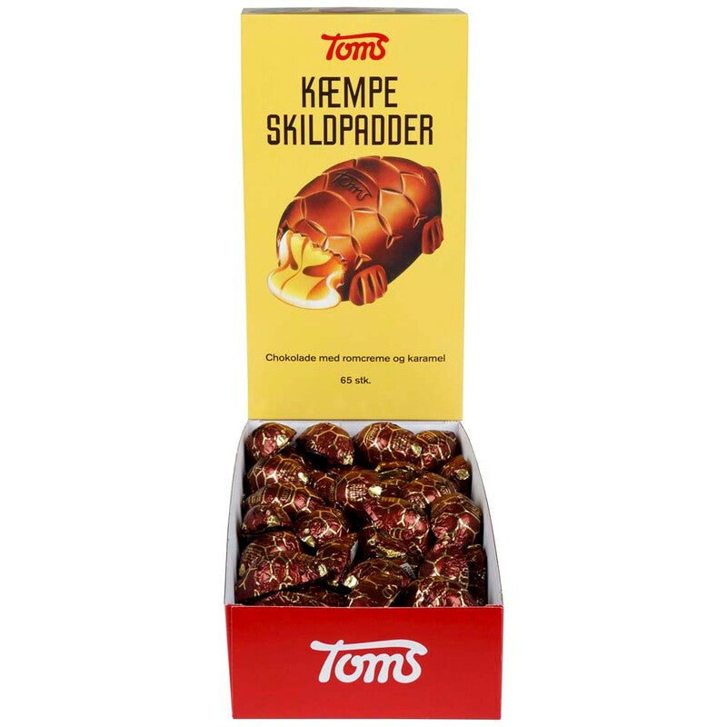 Chokolade, Toms, Kæmpeskildpadder, pakke med 65 stk