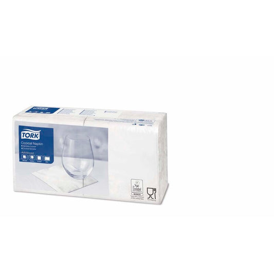 Kaffeservietter, Tork, Advanced, 1/4-fold, 2 lag, hvid, 240mmx240mm, karton a 2400 stk, FSC Mix Credit