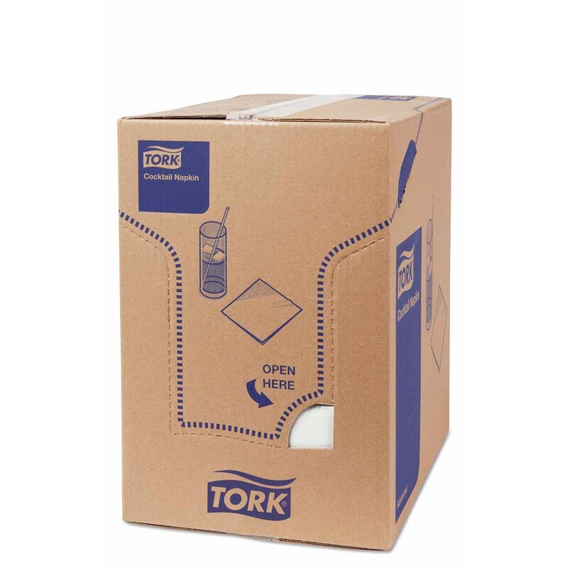 Kaffeservietter, Tork, Advanced, 1/4-fold, 2 lag, hvid, 240mmx240mm, karton a 2400 stk, FSC Mix Credit