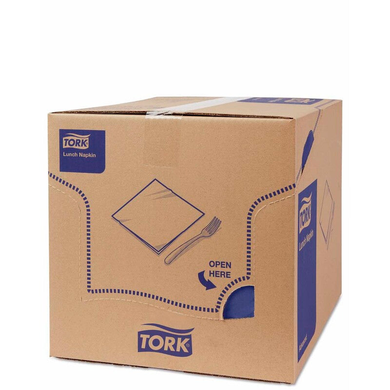 Frokostservietter, Tork, Advanced, 1/4-fold, 2 lag, mørkeblå, 326mmx330mm, karton a 2000 stk, FSC Mix Credit