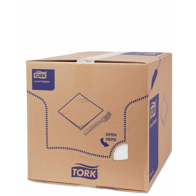 Frokostservietter, Tork, Advanced, 1/4-fold, 3 lag, hvid, 330mmx330mm, karton a 1500 stk, FSC Mix Credit