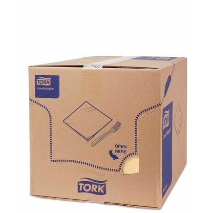 Frokostservietter, Tork, Advanced, 1/4-fold, 3 lag, beige, 326mmx330mm, 16g/m2, karton a 1500 stk, FSC Mix Credit