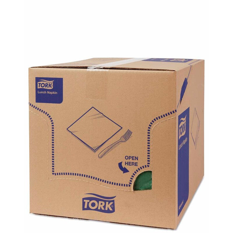 Frokostservietter, Tork, Advanced, 1/4-fold, 3 lag, grøn, 326mmx330mm, 16g/m2, karton a 1500 stk, FSC Mix Credit