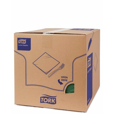 Frokostservietter, Tork, Advanced, 1/4-fold, 3 lag, grøn, 326mmx330mm, 16g/m2, karton a 1500 stk, FSC Mix Credit