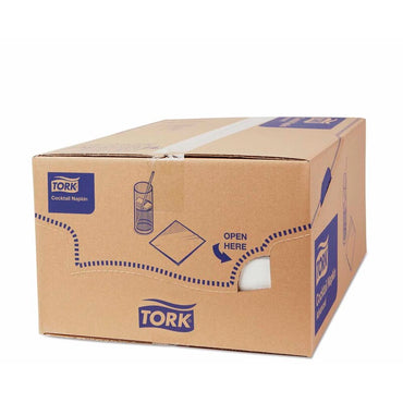 Kaffeservietter, Tork, Advanced, 1/4-fold, 3 lag, hvid, 240mmx240mm, 16g/m2, karton a 2400 stk, FSC Mix Credit