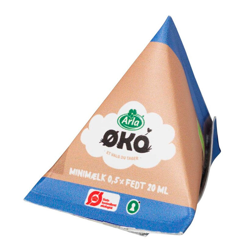 Kaffemælk, Arla, Mini Milk 20ml, karton a 100 stk, økologisk