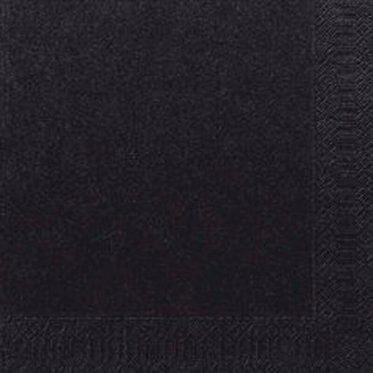 Frokostserviet, Duni, Ecoecho, 1/4-fold, 3 lag, tissue, sort, 330mmx330mm, karton a 1000 stk
