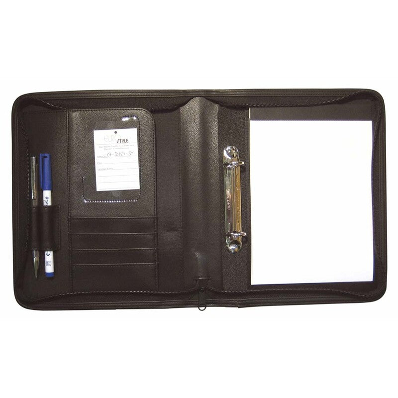 Dokumentmappe, Staedtler, sort, 148x210mm, antal ringe: 2, Artificial leather