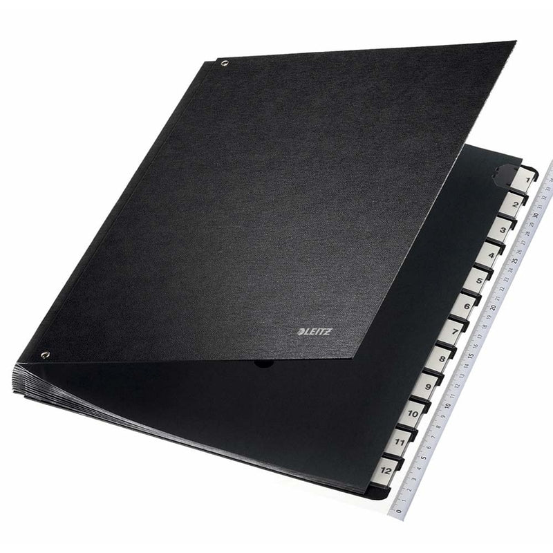 Sorteringsmappe, Leitz, sort, 210x297mm
