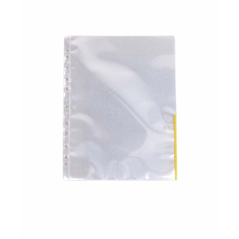 Signallomme, Esselte, gul, 105µm, 210x297mm, plastik, pakke a 100 stk
