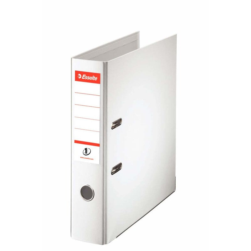 Brevordner, Esselte No.1 Power, hvid, 75mm, 210x297mm, antal ringe: 2, FSC Mix 70%, 10 Units