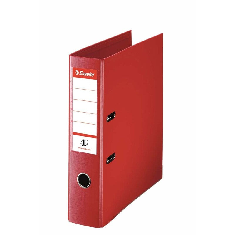 Brevordner, Esselte No.1 Power, rød, 75mm, 210x297mm, antal ringe: 2, FSC Mix 70%, 10 Units