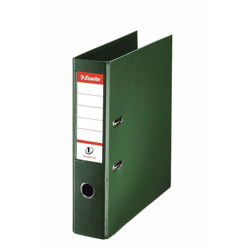Brevordner, Esselte No.1 Power, grøn, 75mm, 210x297mm, antal ringe: 2, FSC Mix 70%, 10 Units