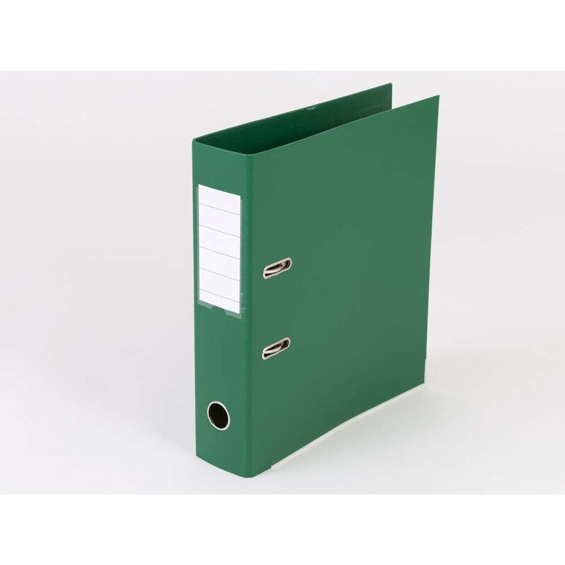 Brevordner, Q-Line, grøn, Metalskinne, 75mm, 210x297mm, antal ringe: 2, 10 Units