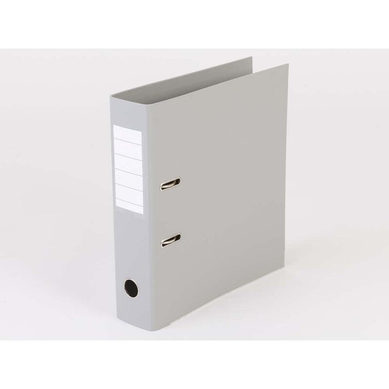 Brevordner, Q-Line, grå, Metalskinne, 75mm, 210x297mm, antal ringe: 2, 10 Units