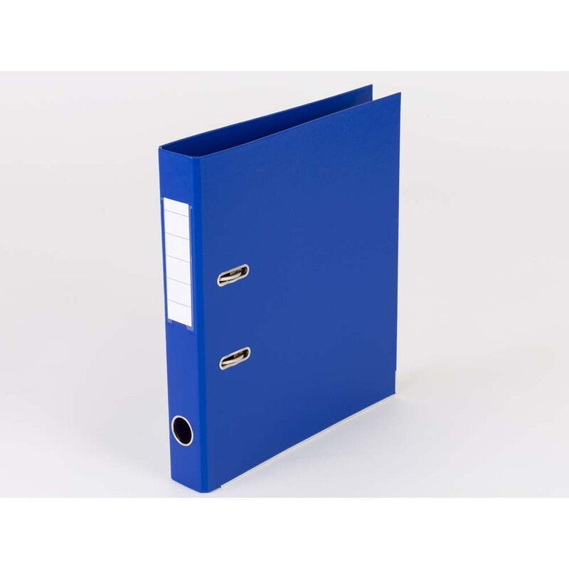 Brevordner, Q-Line, blå, Metalskinne, 50mm, 210x297mm, antal ringe: 2, 10 Units