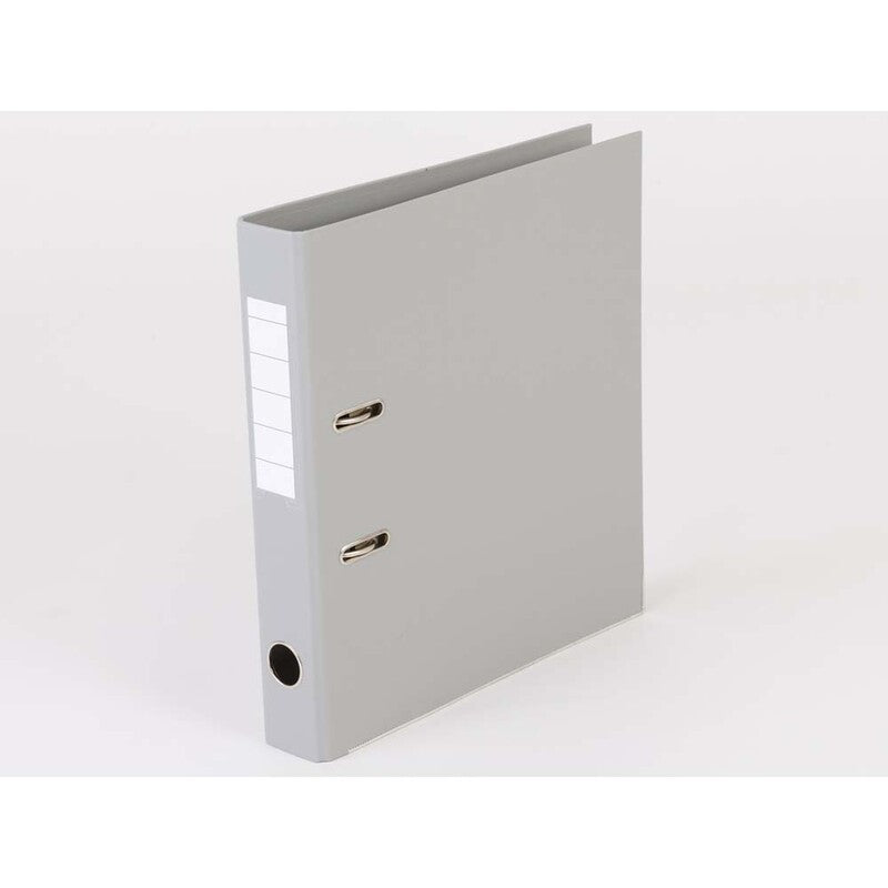 Brevordner, Q-Line, grå, Metalskinne, 50mm, 210x297mm, antal ringe: 2