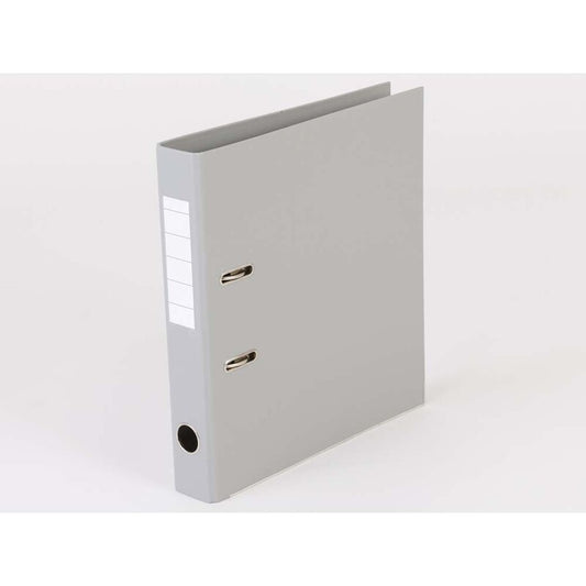Brevordner, Q-Line, grå, Metalskinne, 50mm, 210x297mm, antal ringe: 2