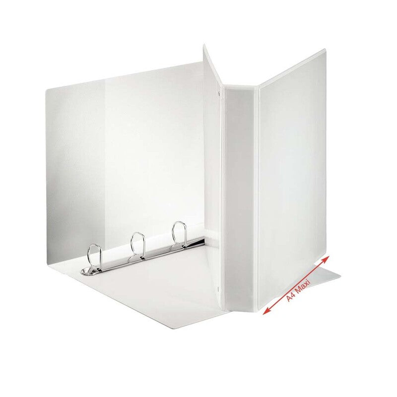 Hobbymappe, Esselte Maxi, hvid, MAXI, 30mm, 210x297mm, antal ringe: 4, PP, FSC Recycled Credit, 10 Units