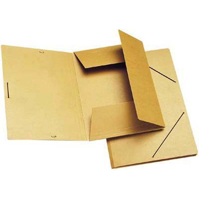 Elastikmappe, Mappe DFK, brown, 210x297mm, Karton/elastik, 20 Units