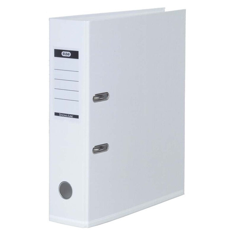 Brevordner, Elba, hvid, 80mm, 210x297mm, antal ringe: 2, PP, 10 Units