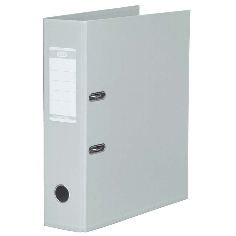 Brevordner, Elba, grå, 80mm, 210x297mm, antal ringe: 2, PP, 10 Units