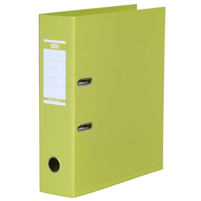 Brevordner, Elba, grøn, 80mm, 210x297mm, antal ringe: 2, PP, 10 Units