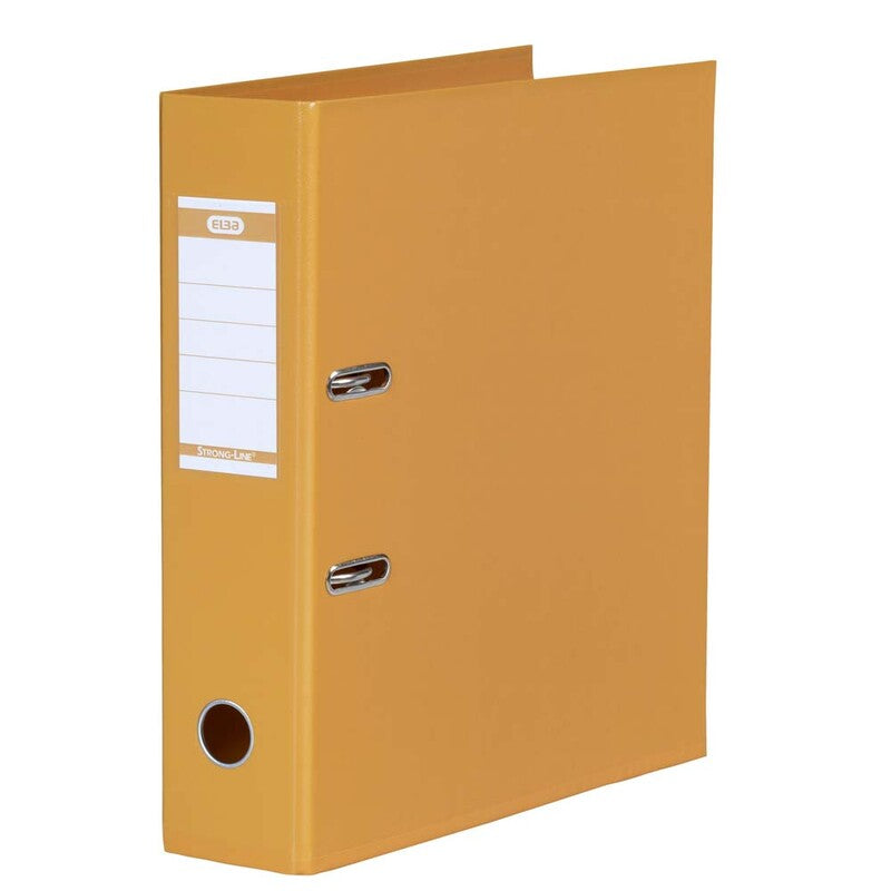 Brevordner, Elba, orange, 80mm, 210x297mm, antal ringe: 2, PP, 10 Units